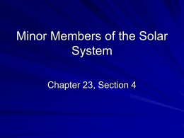 23 4 Minor Members of the Solar System