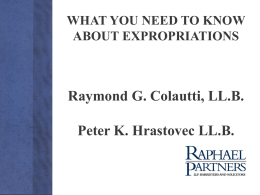 Expropriations: Power Point Presentation