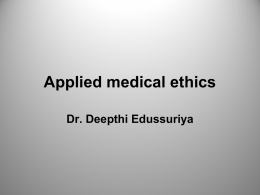Applied Medical Ethics 2