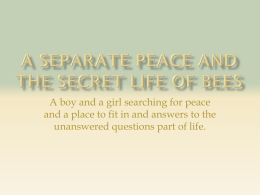 A Separate Peace and The Secret Life of Bees