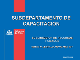 Diapositiva 1 - Servicio de Salud Araucanía Sur