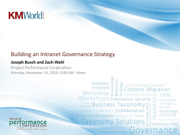 Building an Intranet Governance Strategy Workshop