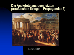 Die Anekdote aus dem letzten preußischen Kriege - Propaganda