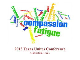 Compassion Fatigue - Texas Association of Regional Councils
