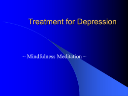 Treatment for Depression