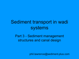 Sediment Management Structures