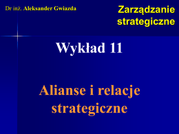 Alianse i relacje strategiczne