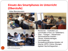 Einsatz des Smartphones im Unterricht (Oberstufe)