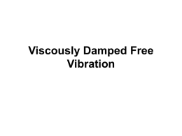 Viscously Damped Free Vibration