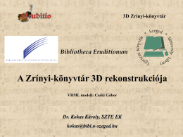 A Zrínyi-könyvtár 3D rekonstrukciója