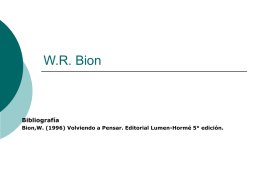 Wilfred Bion – Id. Proyectiva Comunicativa, Estado de Reverie
