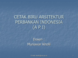 cetak biru arsitektur perbankan indonesia