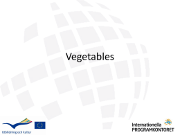 Vegetables - Sweden