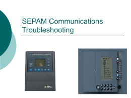 SEPAM Communications Troubleshooting