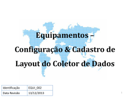 Configuração e Cadastro de layout do Coletor de Dados