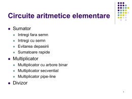 Circuite aritmetice elementare