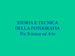 Storia e Tecnica della Fotografia