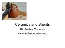 Ceramics and Sherds