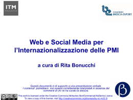 Web e Social Media per l`Internazionalizzazione
