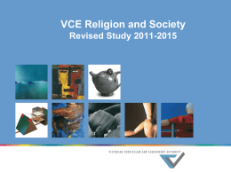 VCAA Study Design - Victorian Curriculum and Assessment Authority