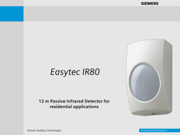 IR80 – Passive infrared detector