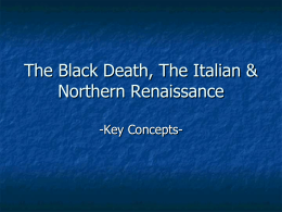 Black Death - Italian/Northern Renaissance Notes