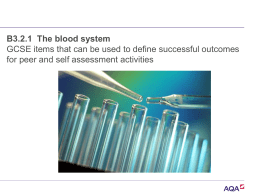 Ppt B3.2.1 The blood system