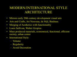 PowerPoint Presentation - INTERNATIONAL STYLE ARCHITECTURE