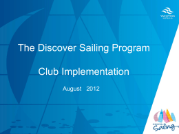 Discover Sailing Implementation Power Point for