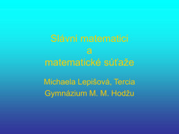 LepiąováMatematika prezentácia