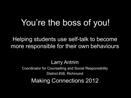 You`re the Boss of You - BC Positive Behaviour Support Website
