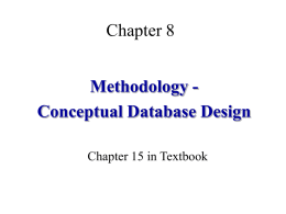 Methodology – Conceptual Database Design