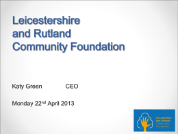 Leicestershire and Rutland Community Foundation