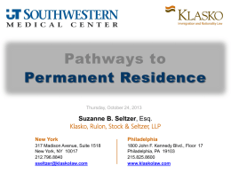 Pathways to Permanent Residence - Klasko, Rulon, Stock & Seltzer