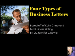 Four Types of Business Letters