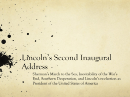 Lincoln*s Second Inaugural Speech