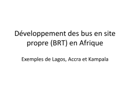 Development of Bus Rapid Transit (BRT) in Africa