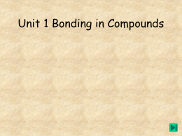 Unit 1 Bonding in compounds test