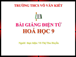 Etilen - Trường THCS Võ Văn Kiết