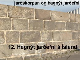 12. kafli Hagnýt jarðefni á Íslandi