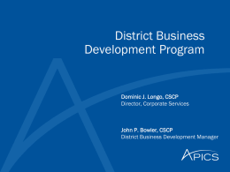 District Business Development Program
