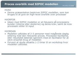 Proces overblik med SIPOC modellen