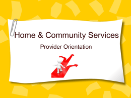 TSS Services - Home and Community Services