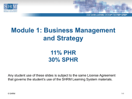 Module PowerPoint 1 - Pittsburgh Human Resources Association