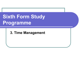 3. Time management - Grosvenor Grammar School