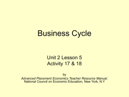 Business Cycle Activity 17 & 18