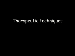 Therapeutic techniques