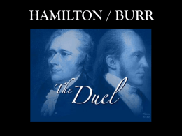 Hamilton Burr Duel