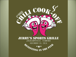 Chili Cook-Off 2014