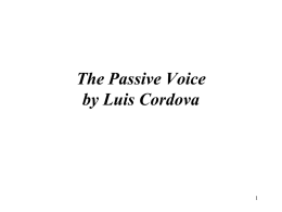 The Passive Voice